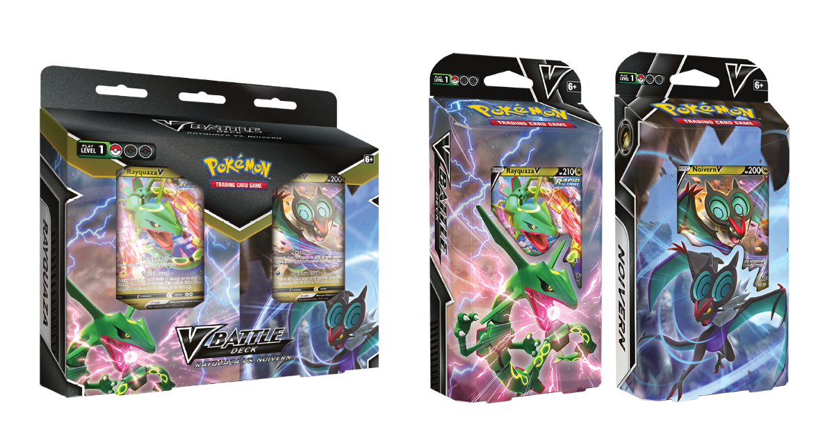 V Battle Decks - Rayquaza V / Noivern V Deck Lists Revealed, PokeGuardian