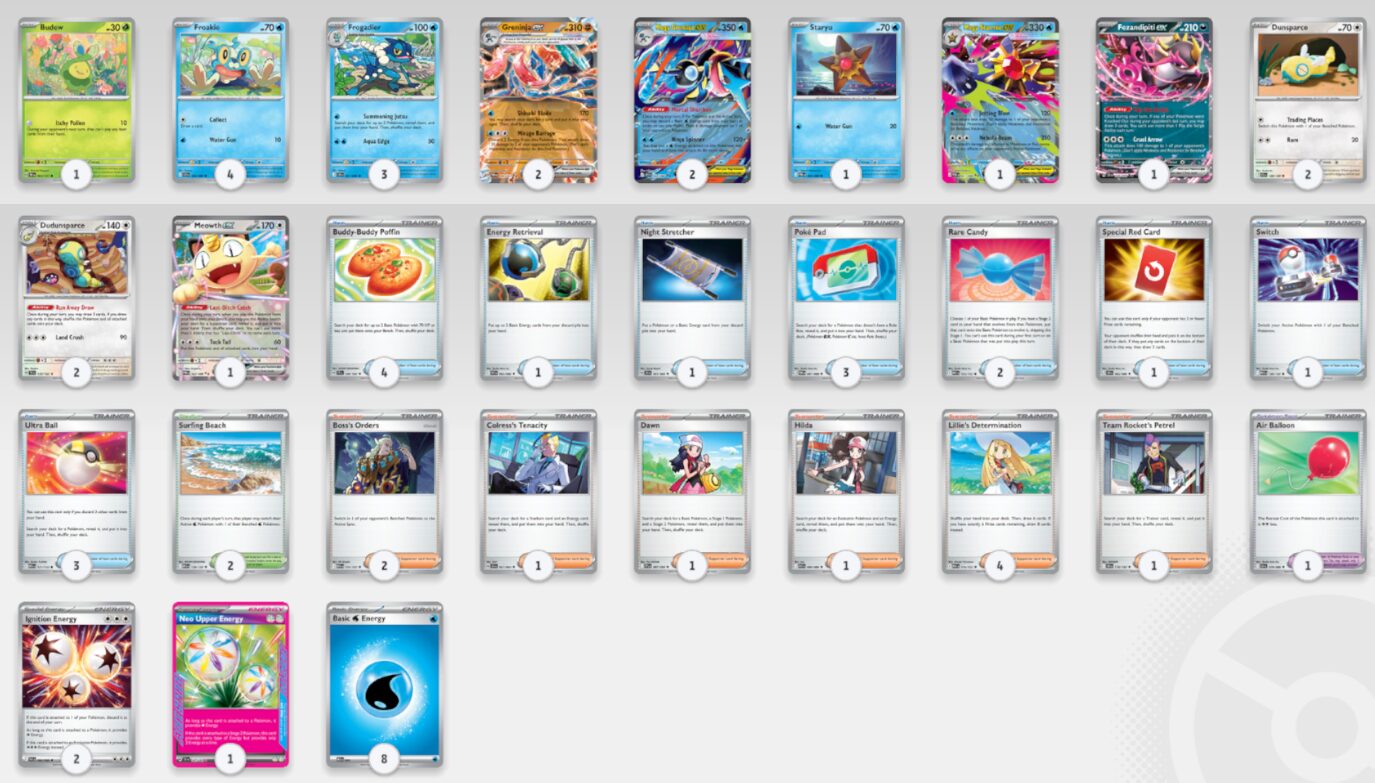 バトルパス配布デッキ】メガゲッコウガex~ひっさつしゅりけんで相手の 